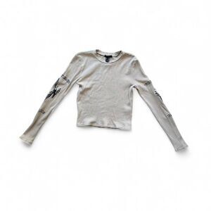 Forever 21 Y2K Style Skater Grunge Tattoo Long Sleeve